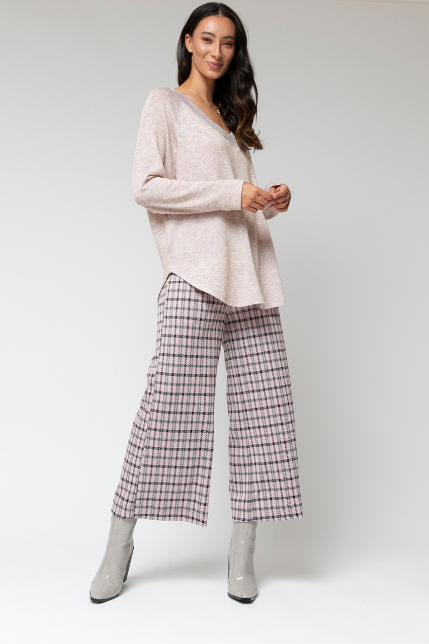 Lilac Sparkle V Top Jumper - Final Sale