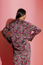 Pink Swirl Boyfriend Shirt Pink Swirl