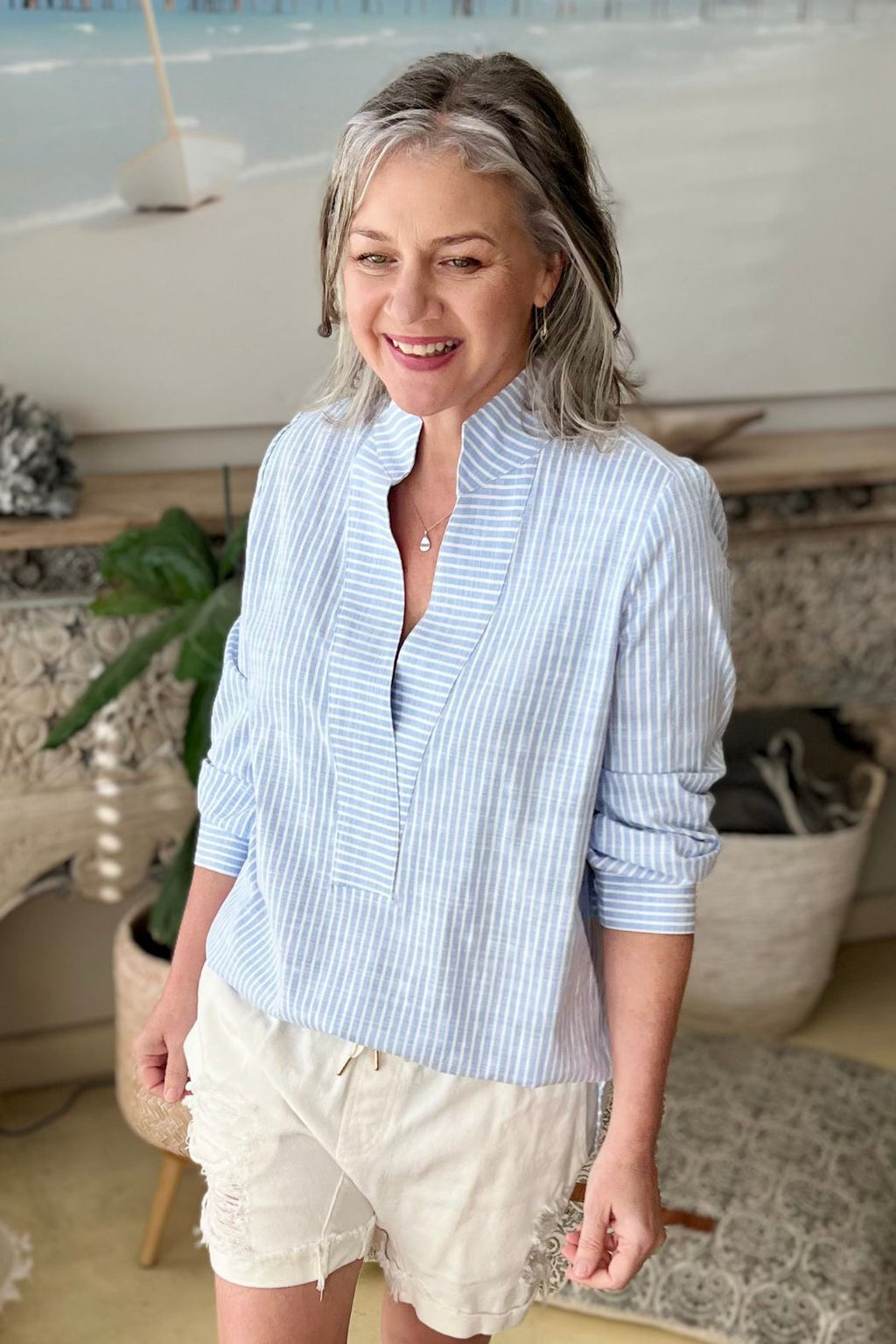 White Cotton Milan Blogger Shirt