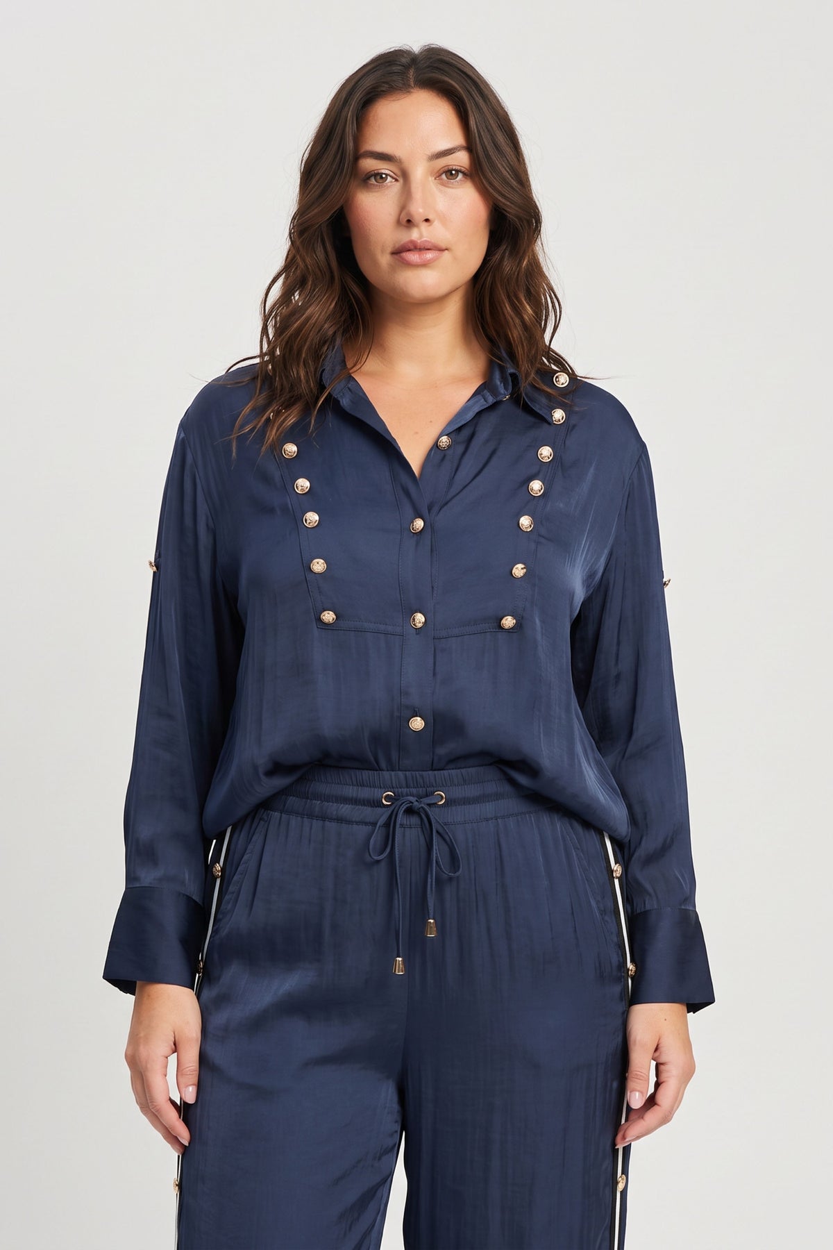 Navy Glow Military Shirt