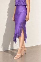 Purple Glow Madrid Bias Skirt