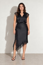 Black Glow Madrid Bias Skirt