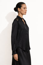 Black Glow Lace Blogger Shirt