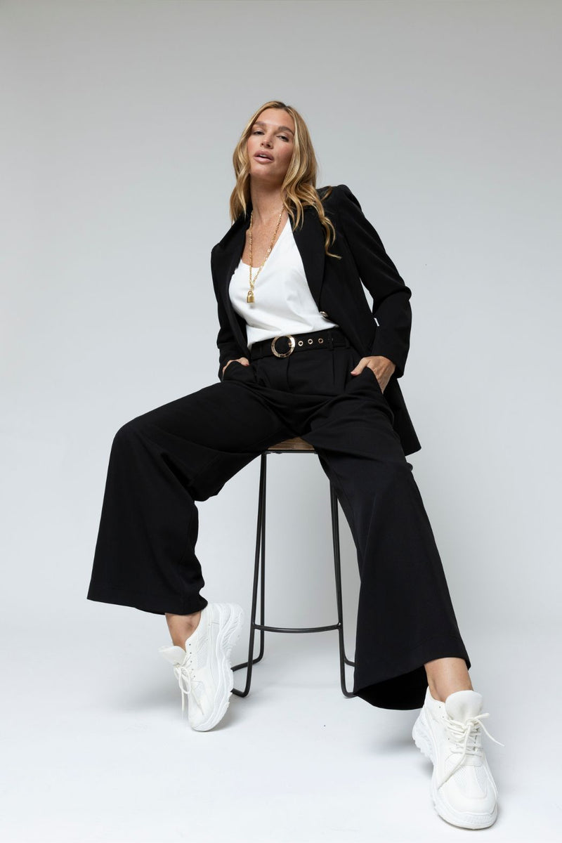 Black Cleo Twill Blazer - Sale