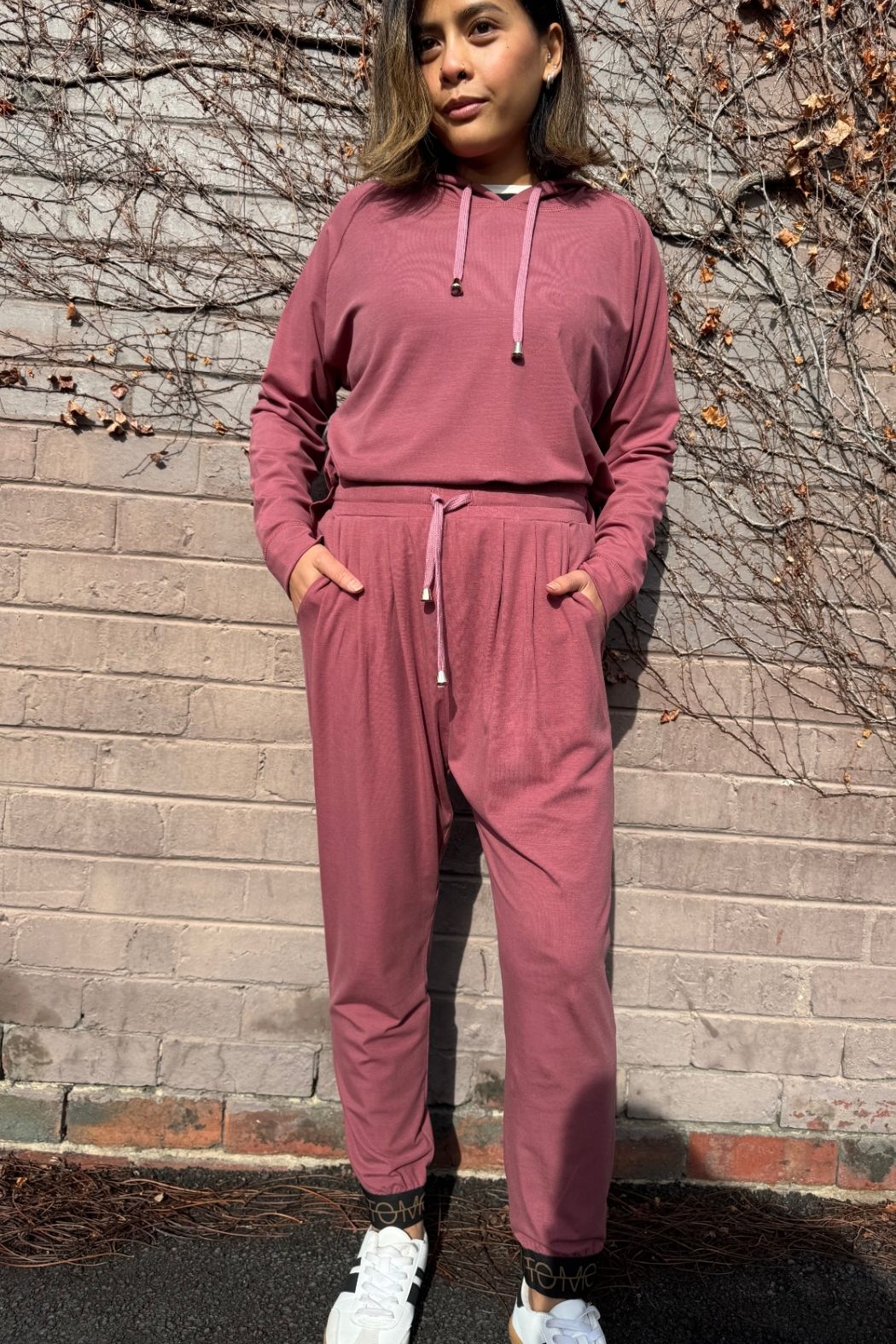 Rose Tencel Slouch Pant