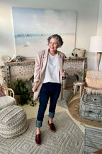 Putty Shimmer Oversized Blazer