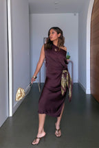 Chocolate Silky Harlow Dress