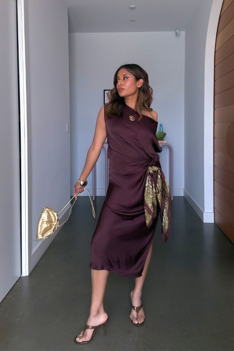Chocolate Silky Harlow Dress