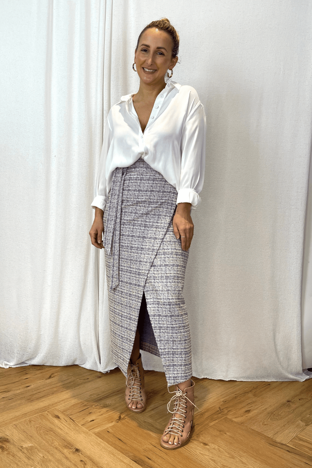Lilac Stretch Wrap Skirt - FINAL SALE