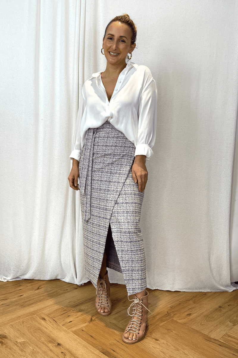 Lilac Stretch Wrap Skirt - FINAL SALE