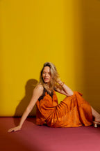 Tan/Black Bias Skirt