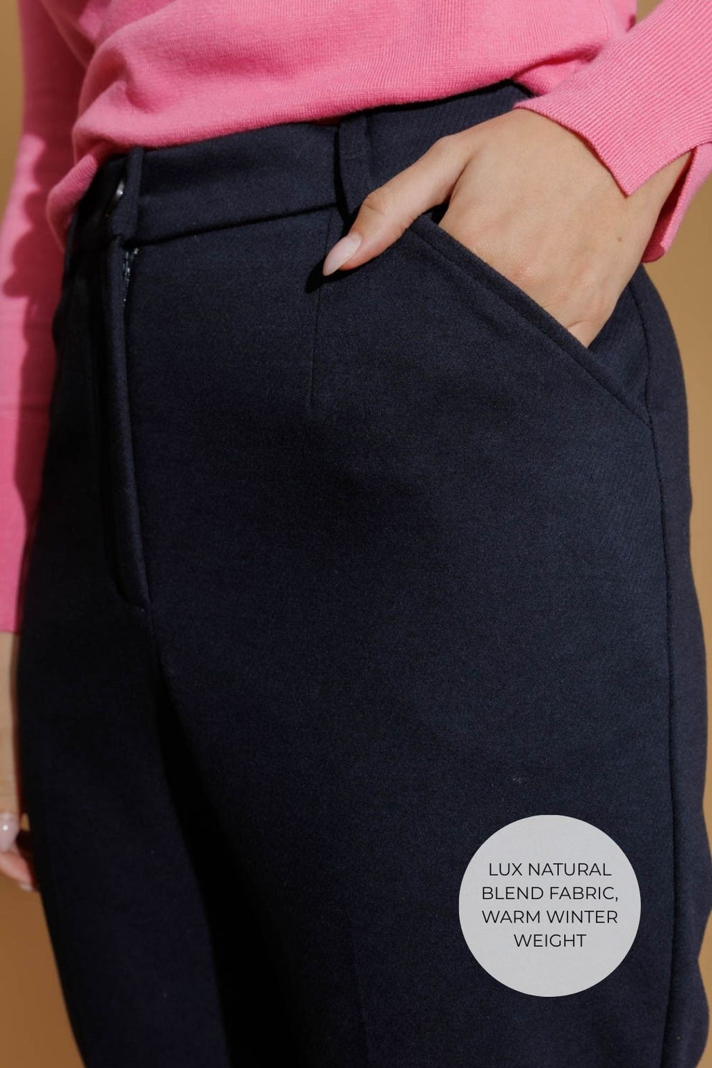 Navy Lux Natural Blend Classic Pant