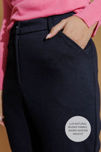 Navy Lux Natural Blend Classic Pant