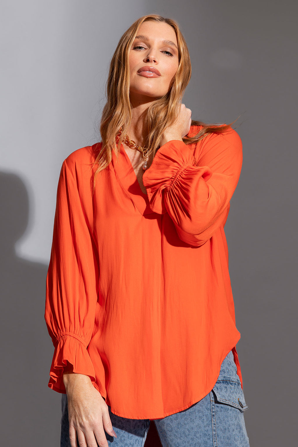 Orange Femme Blogger Shirt