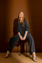 Black Washed Tencel Cargo Pant