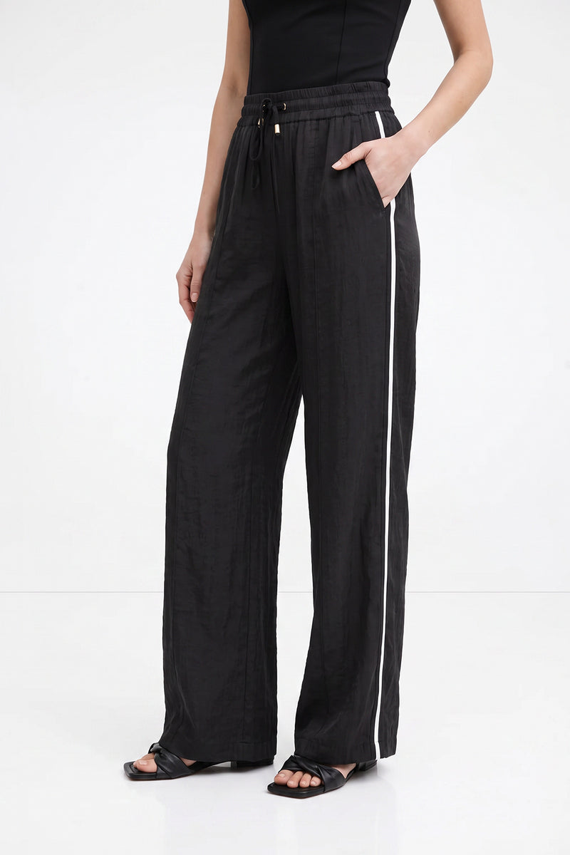 Black Glow Pintuck Drawstring Pant