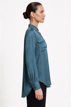 Teal Glow Cargo Blogger Shirt