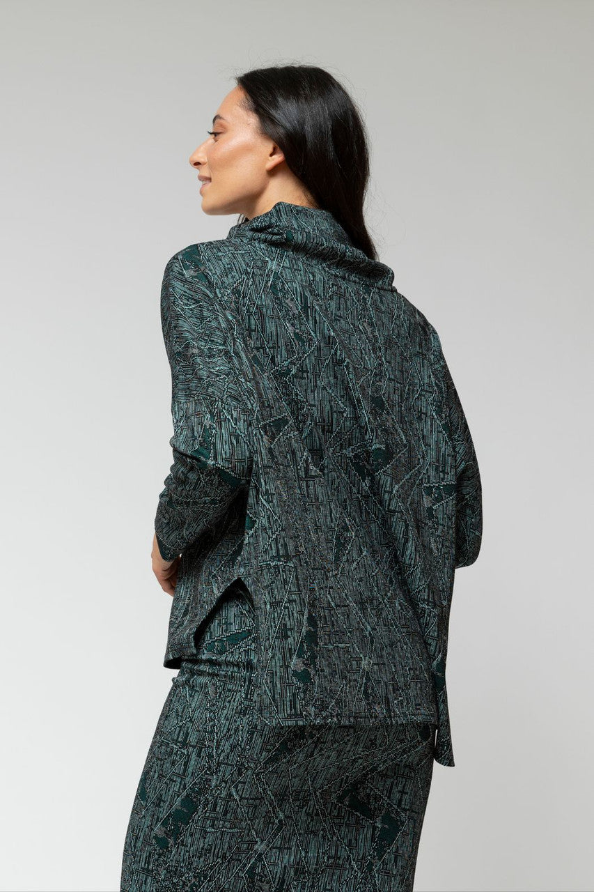 Jade Jacquard Gigi Roll Neck Jumper - Sale