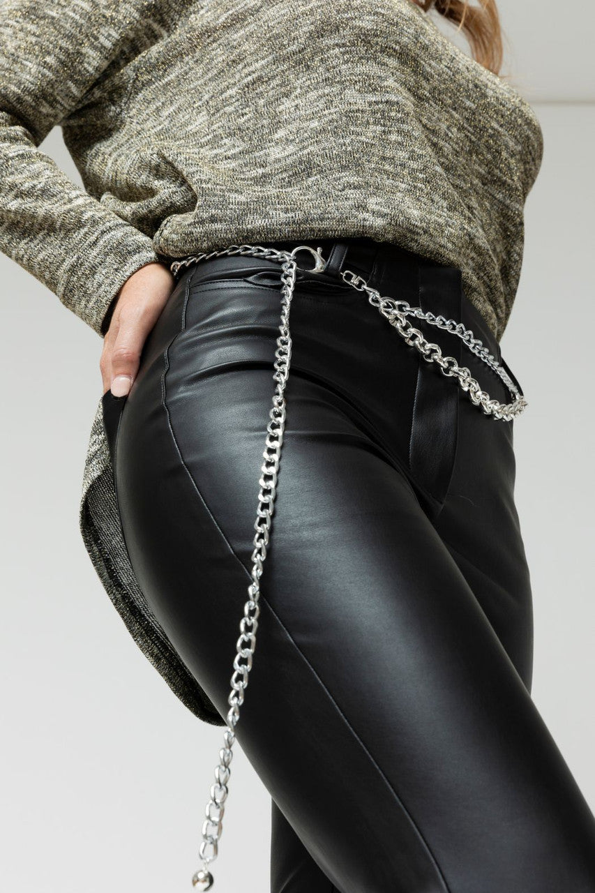 Silver Plated Chain Belt S