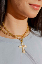 Enamel Filigree Cross Necklace S