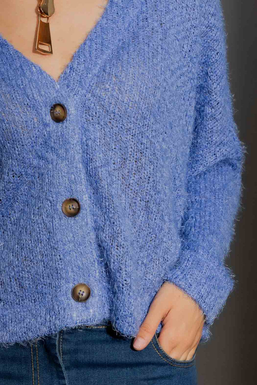 Cornflower Fluffy Wonder Cardigan
