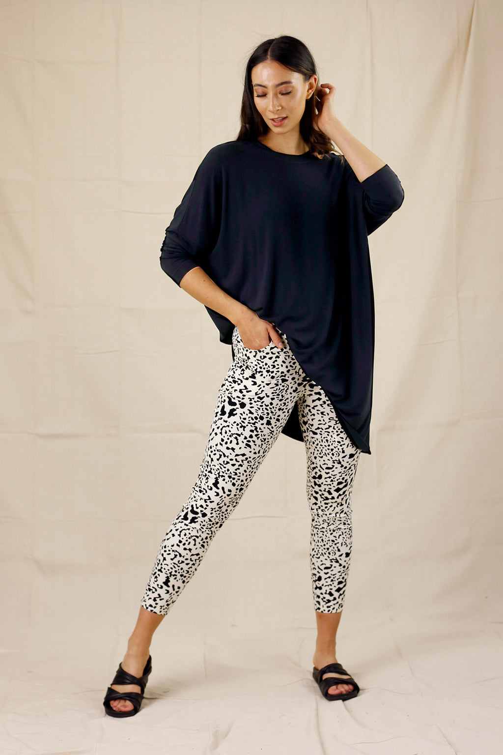 Black Bamboo Maxi Tunic - SALE