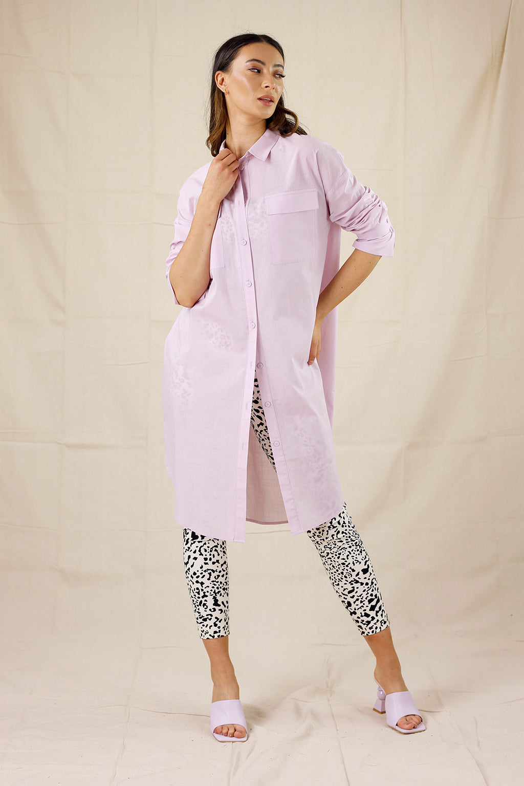 Lilac Cotton Amber Shirt - SALE