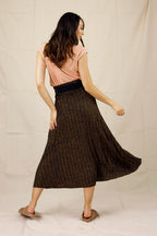 Gold Lurex Pleat Skirt - SALE