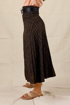 Gold Lurex Pleat Skirt - SALE