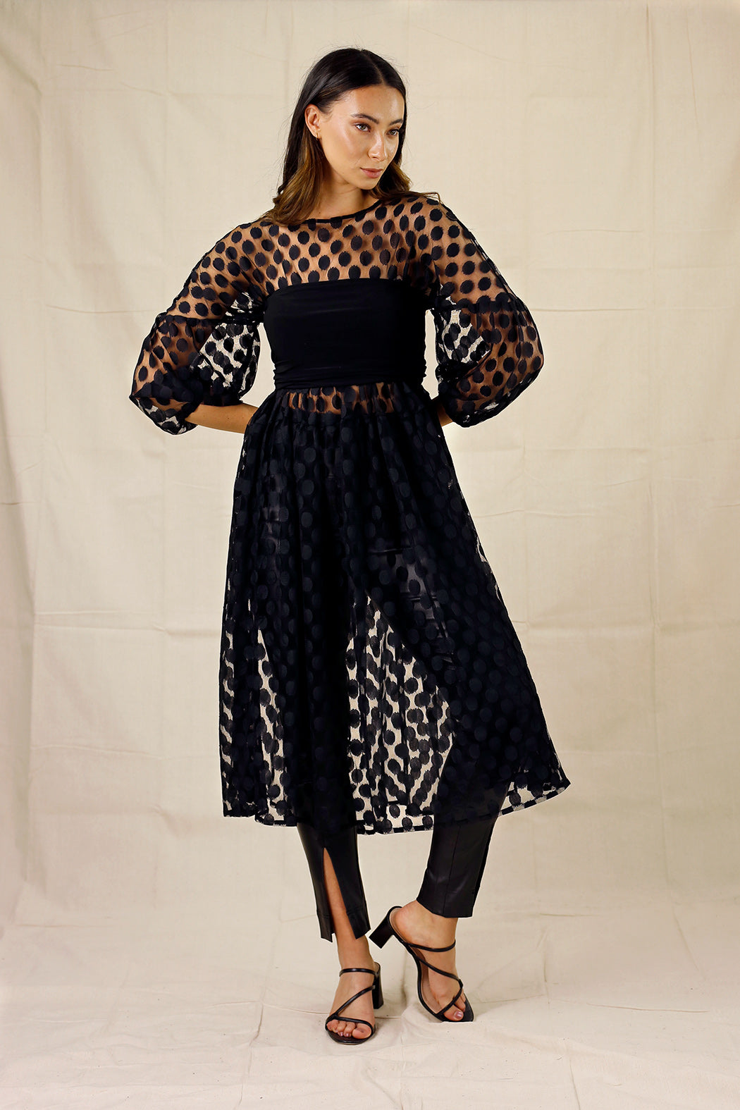 Coinspot Tiered Mesh Dress