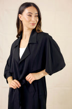 Black Soft Touch Trench - SALE