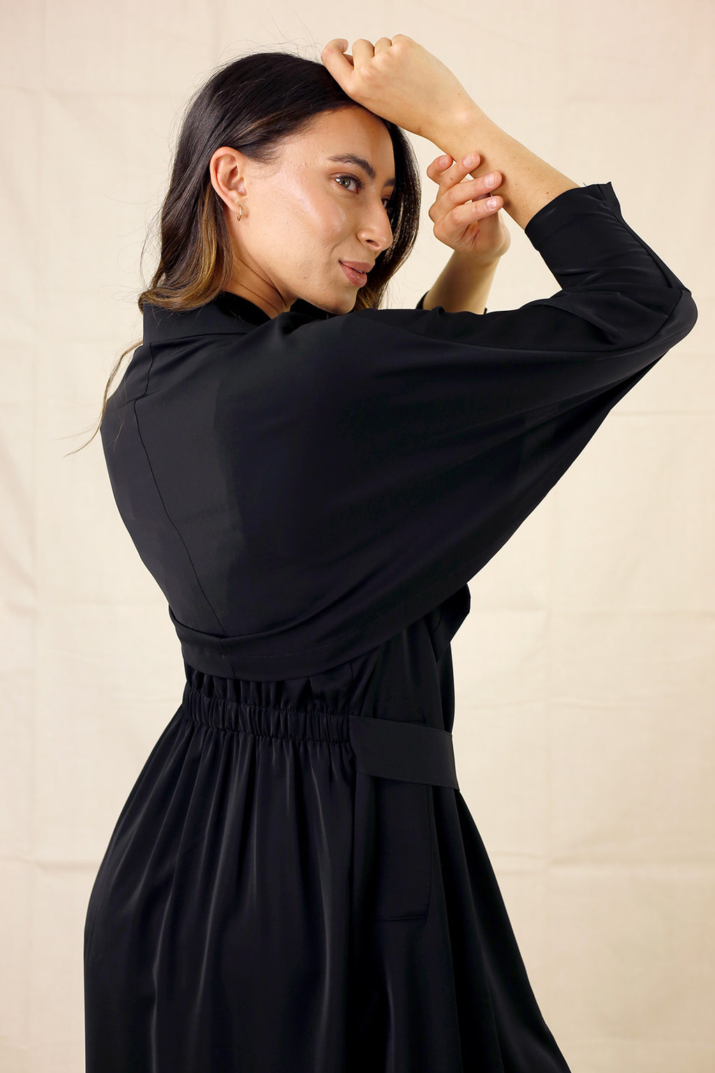 Black Soft Touch Trench - SALE