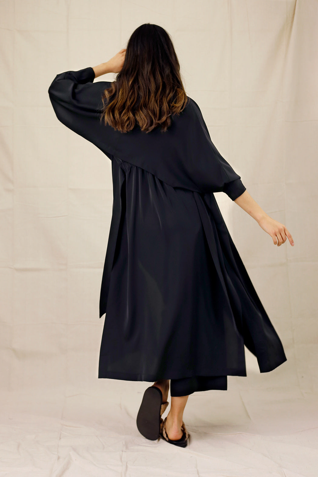 Black Soft Touch Trench - SALE