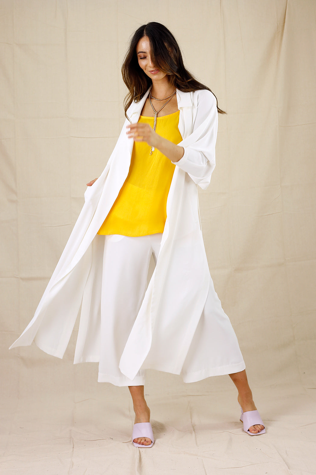 Ivory Soft Touch Trench - SALE