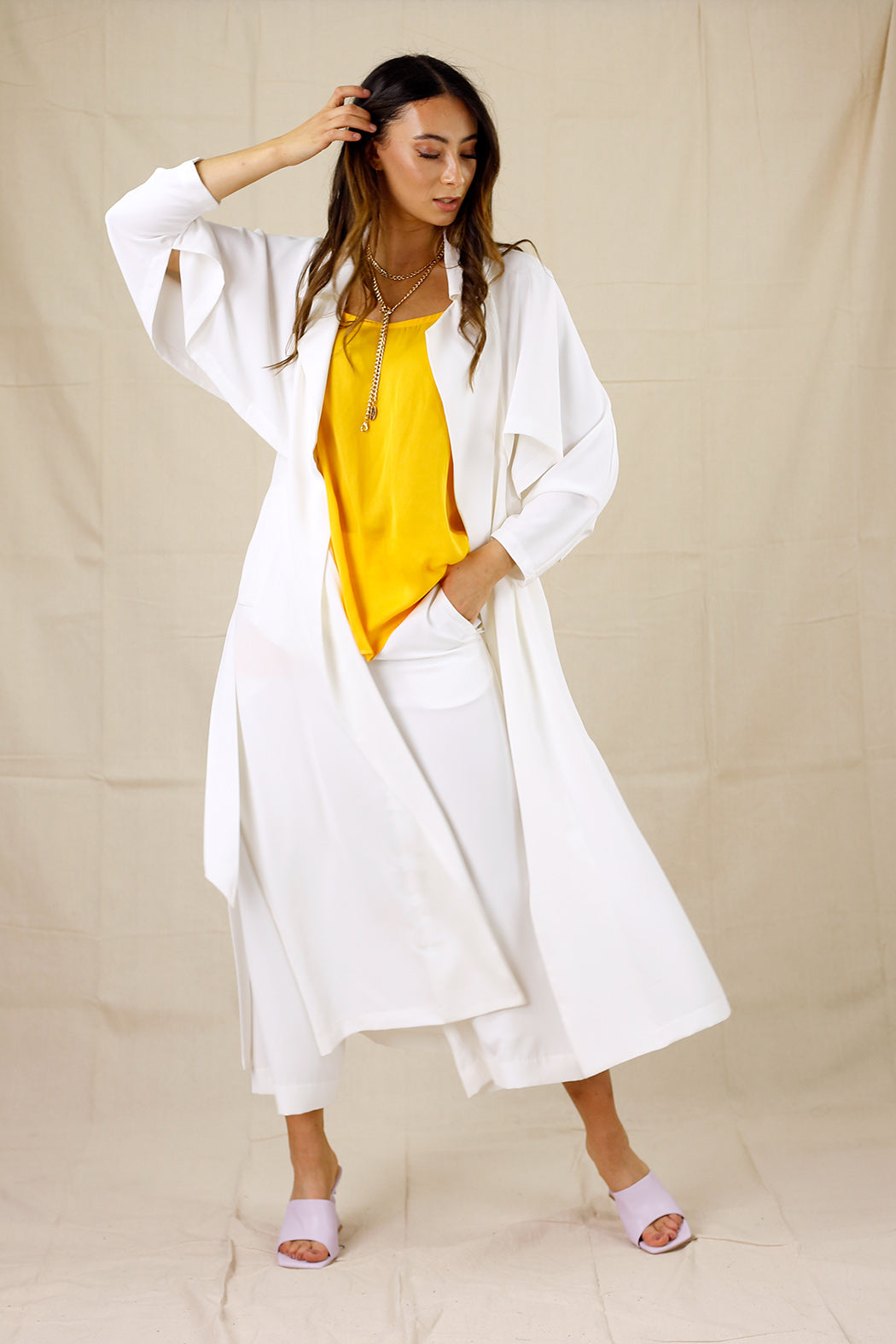 Ivory Soft Touch Trench - SALE