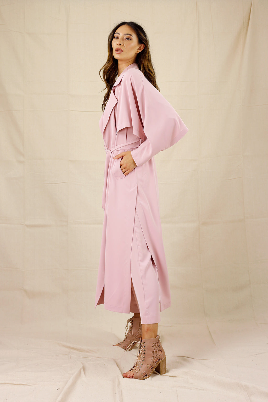 Soft Pink Soft Touch Trench