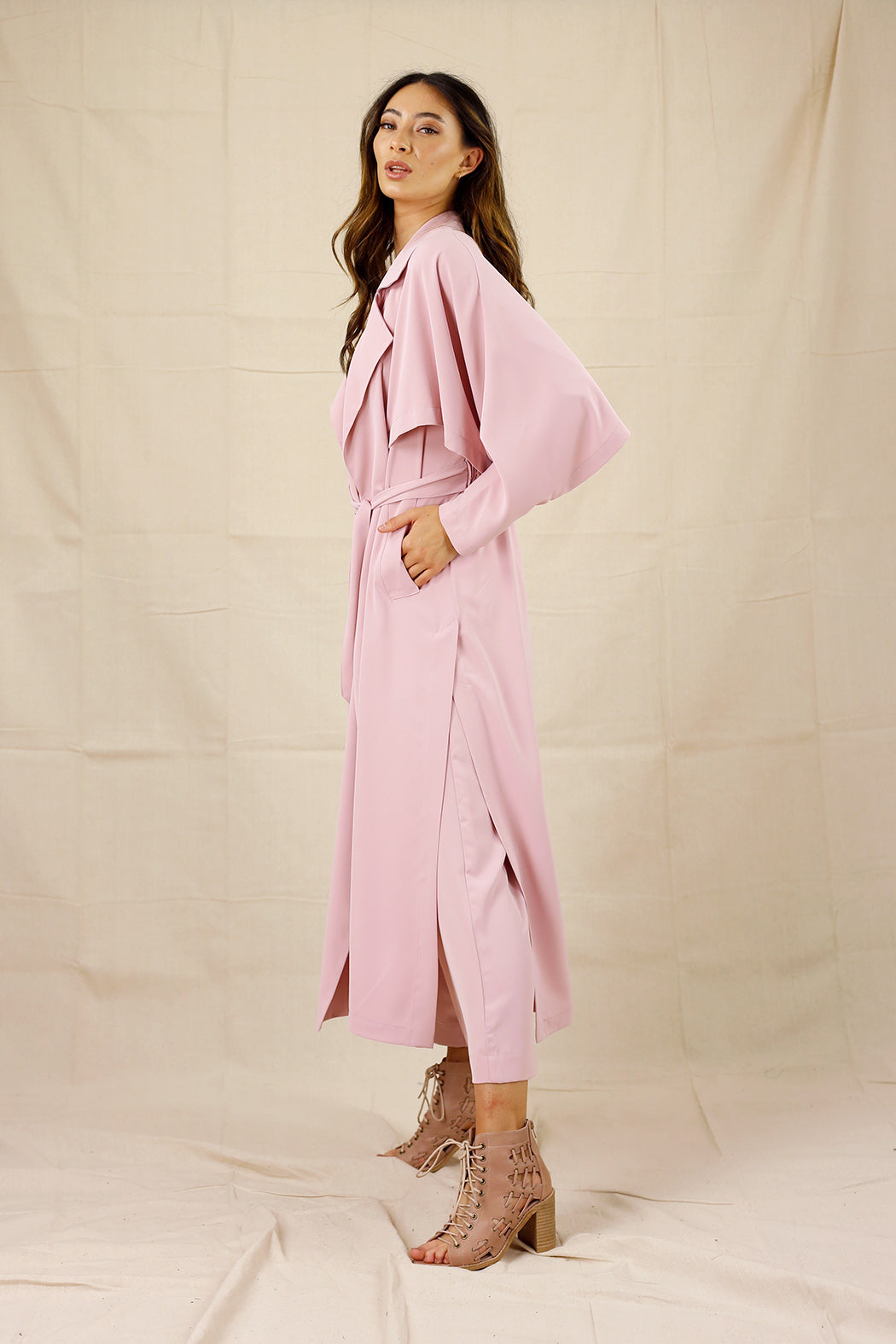 Soft Pink Soft Touch Trench
