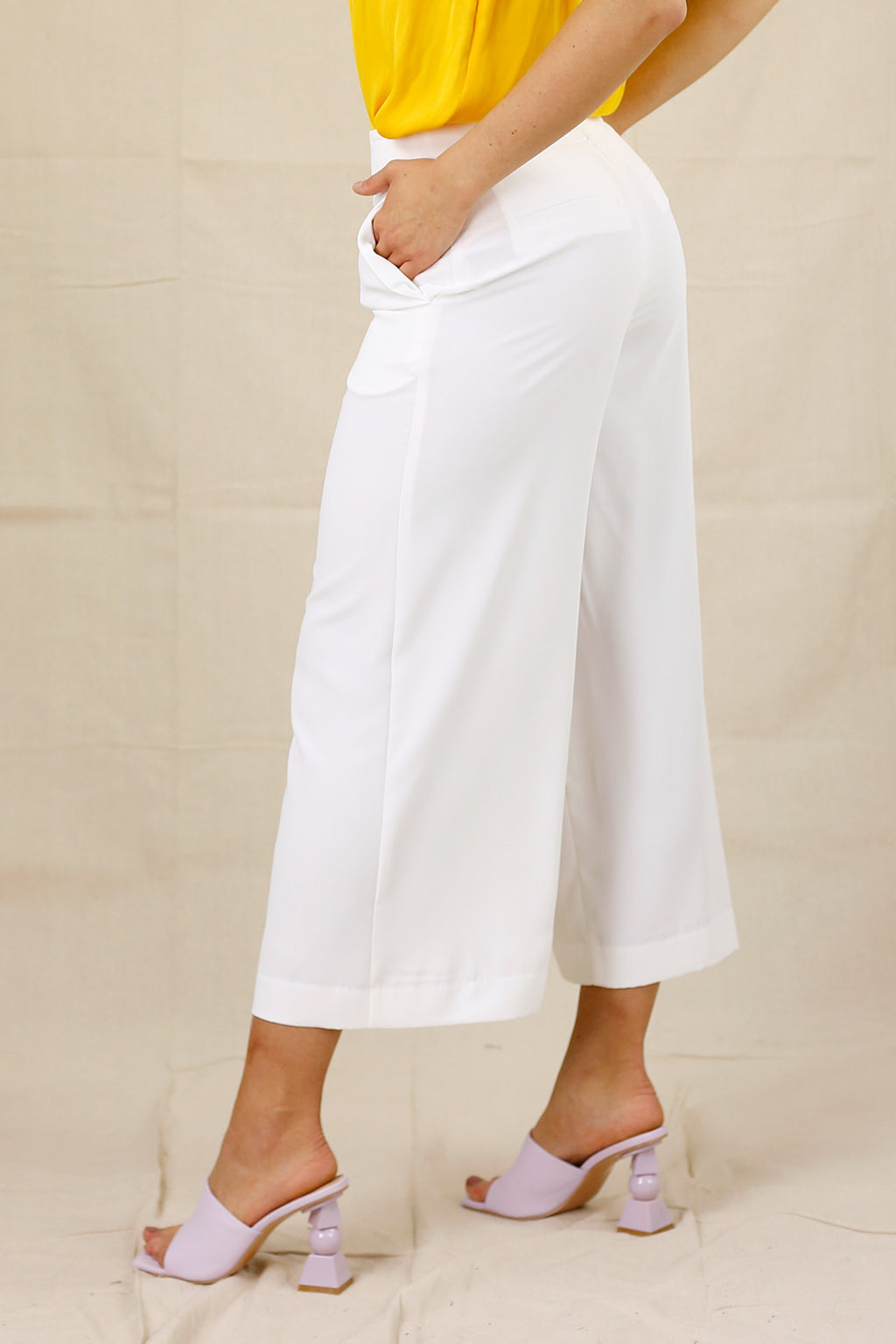 Ivory Soft Touch Crown Culotte - FINAL SALE
