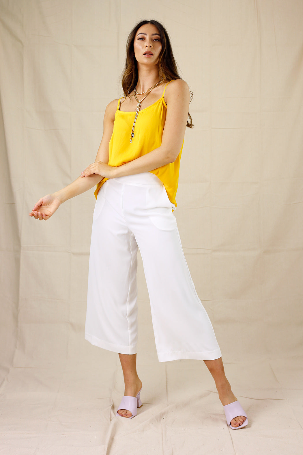 Ivory Soft Touch Crown Culotte - FINAL SALE