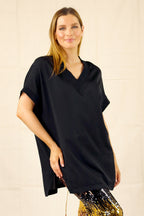 Black Seta Silky Vest - SALE