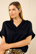 Black Seta Silky Vest - SALE