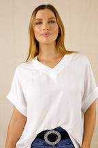 White Seta Silky Vest - SALE