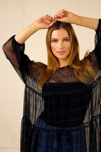 Stripe Tiered Mesh Top - SALE