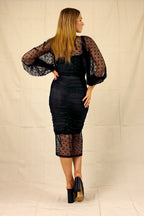 Hearts Ruched Mesh Skirt - FINAL SALE