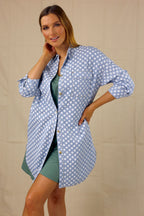 White Spot Chambray Shacket - SALE