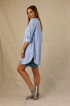 White Spot Chambray Shacket - SALE