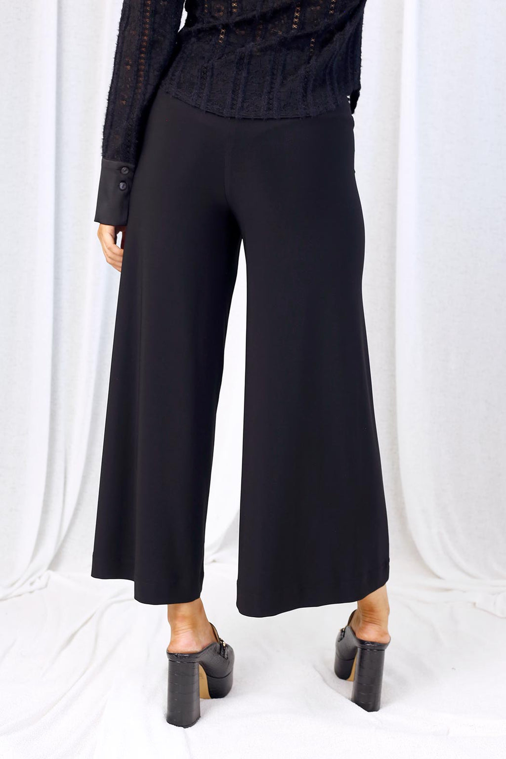Black Jersey Wide Pant - FINAL SALE