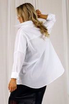 White Cotton Blake Shirt - SALE