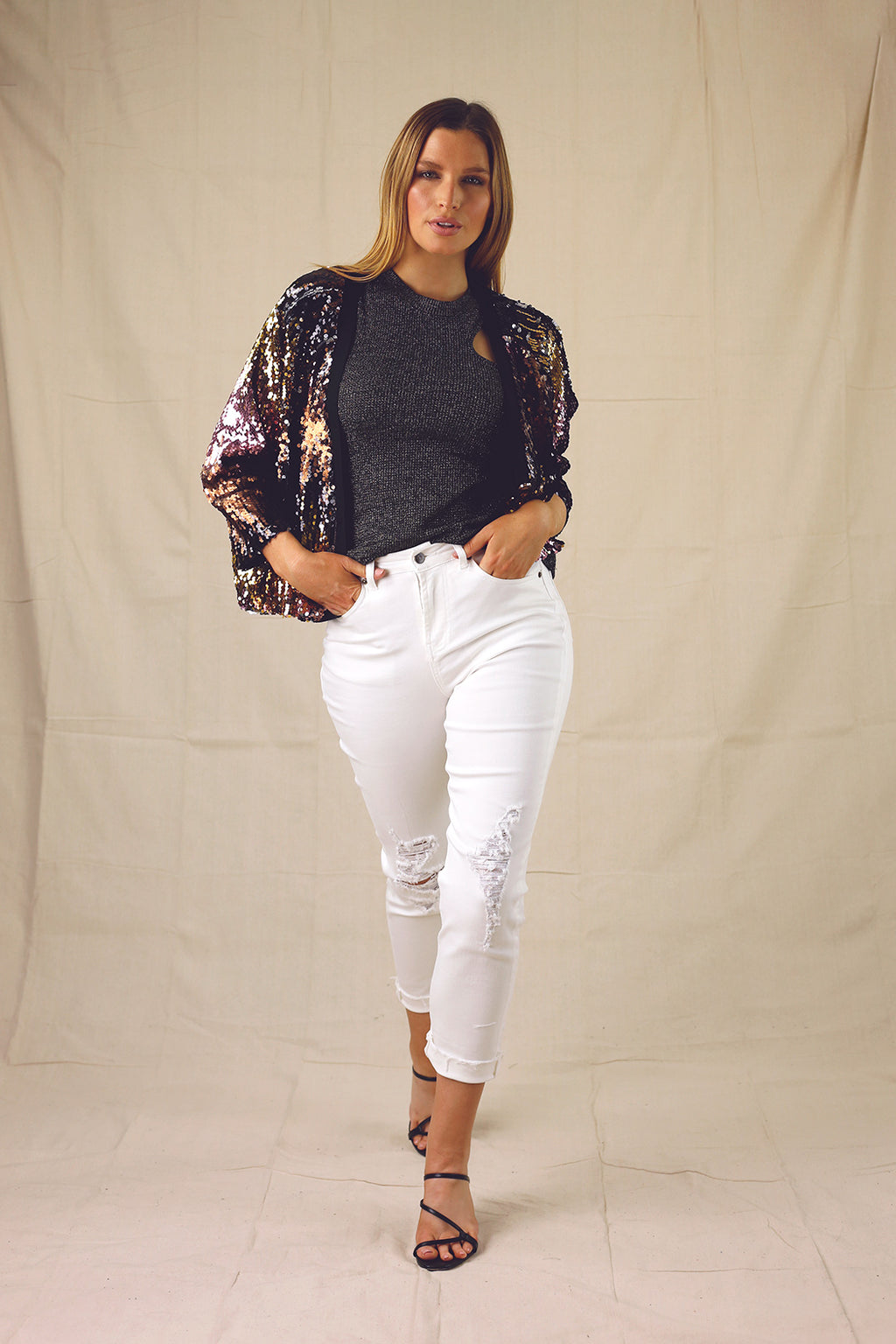 White Harper Straight Jean