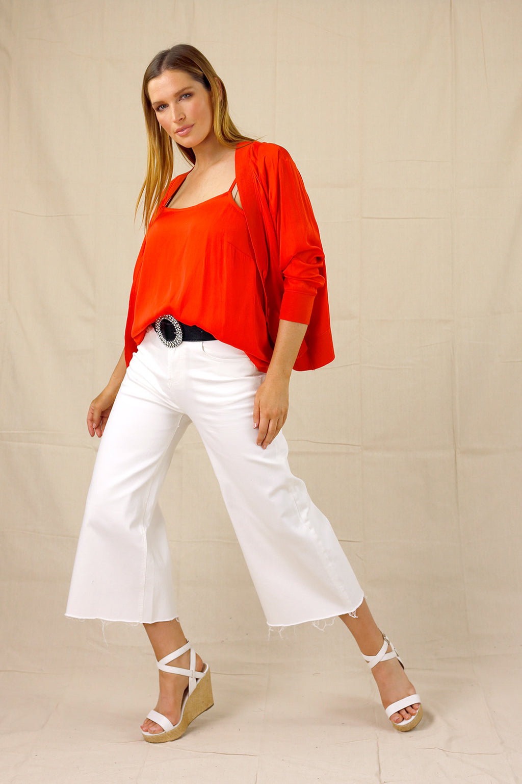 White Denim Flare Culottes - SALE